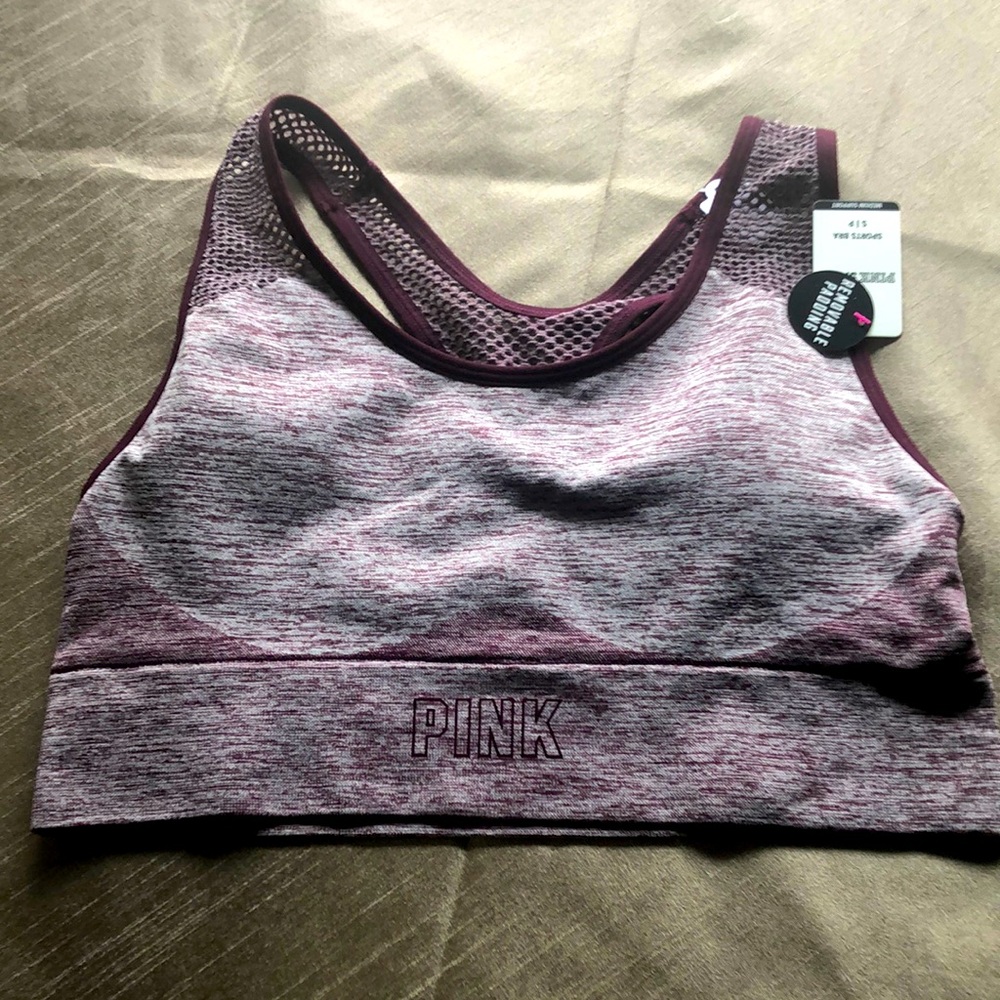 Pink sport bras